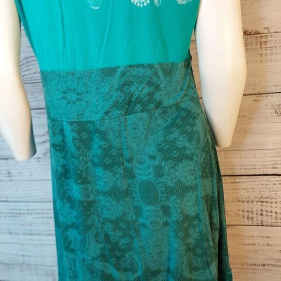 Vintage 90s Dress, Desiqual, Turquoise Floral Print Womans - Picture 10 of 12